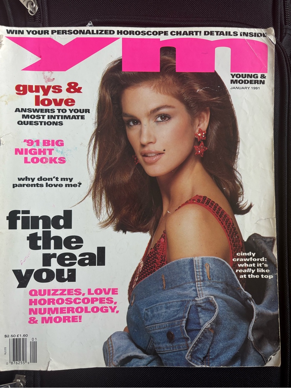 Cindy Crawford 1991 Vintage Magazine